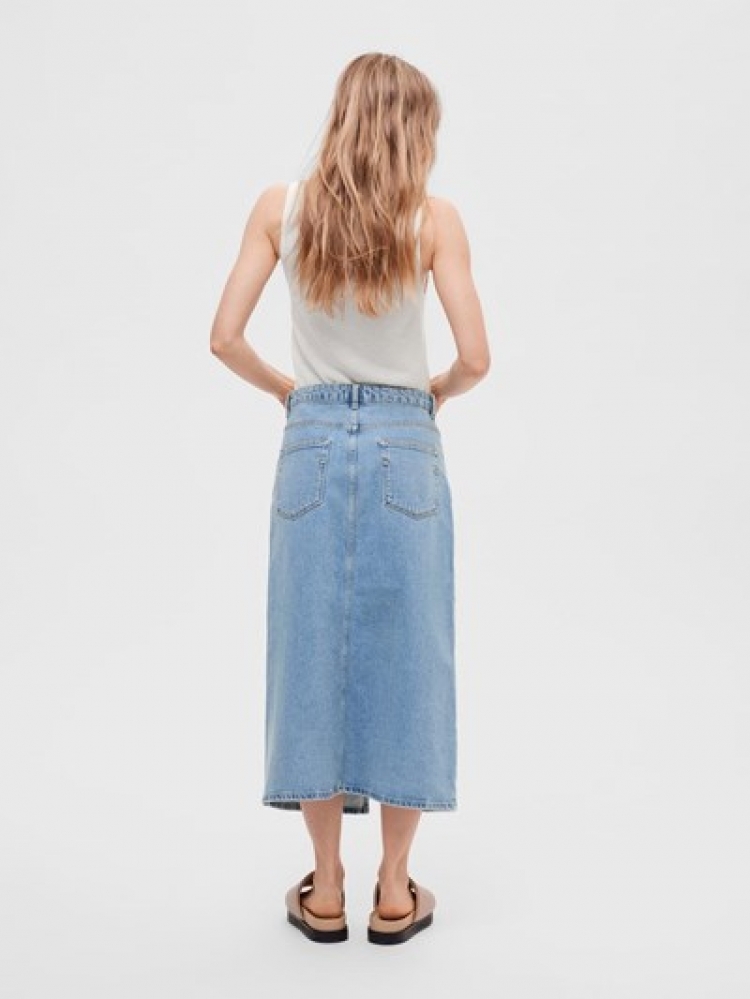 SlfKrista-Gerda HW max skirt Light blue deni