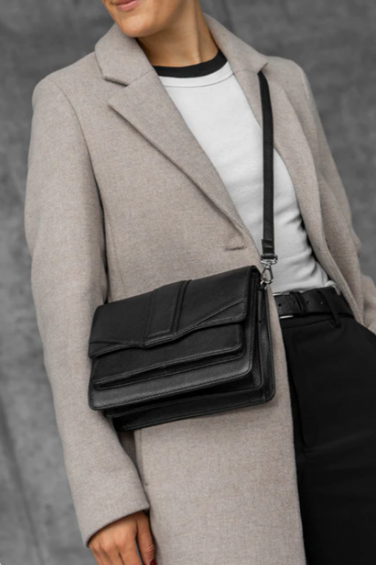 Jane Crossbody bag, grain Black
