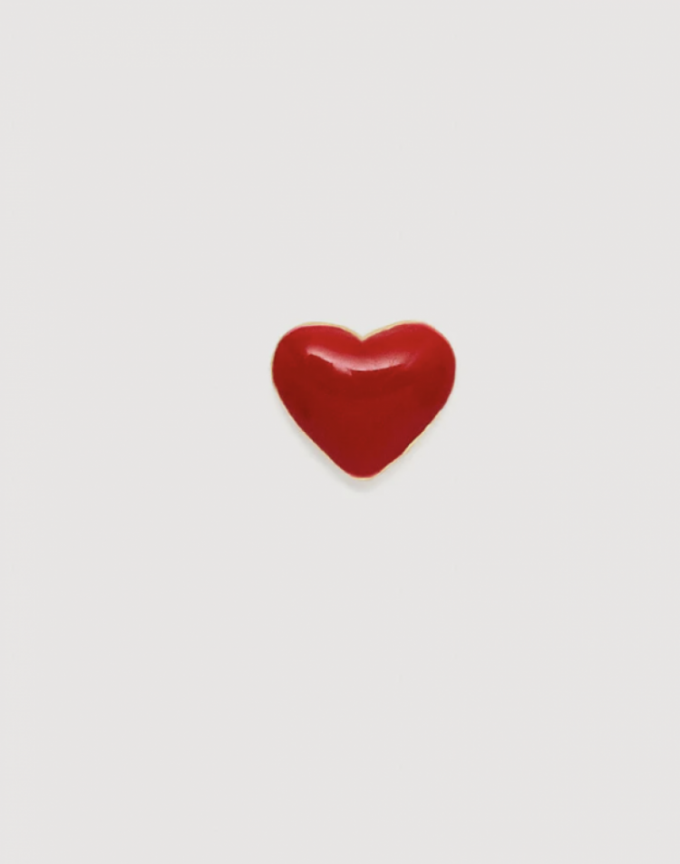 Oorbel Jolie Red Heart Gold