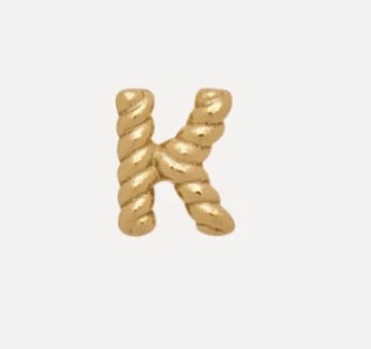 Oorbel Jolie initial K Gold