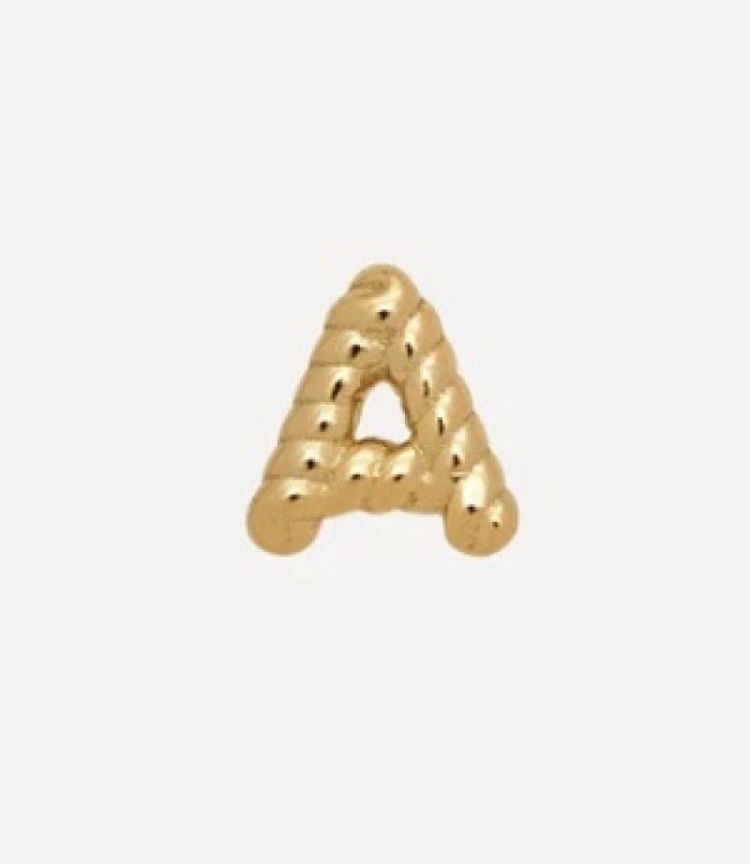 Oorbel Jolie initial A  Gold