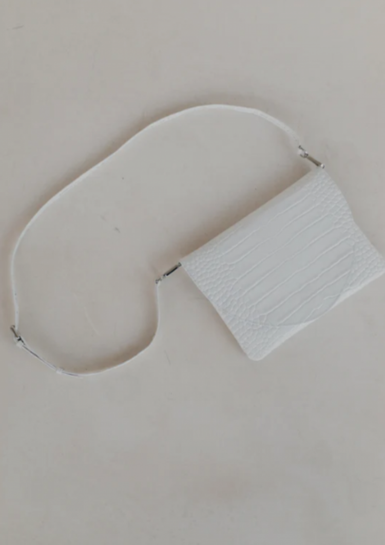 Medium Envelope  White Croco