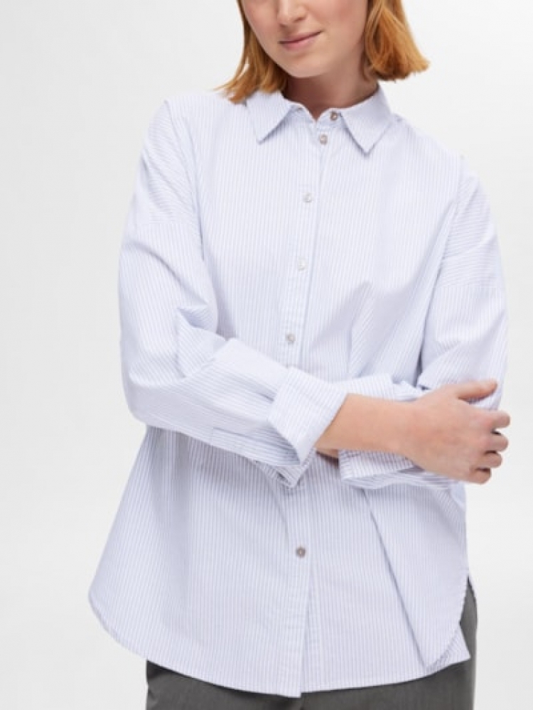 slfnova Ls oxford shirt noos bright white en