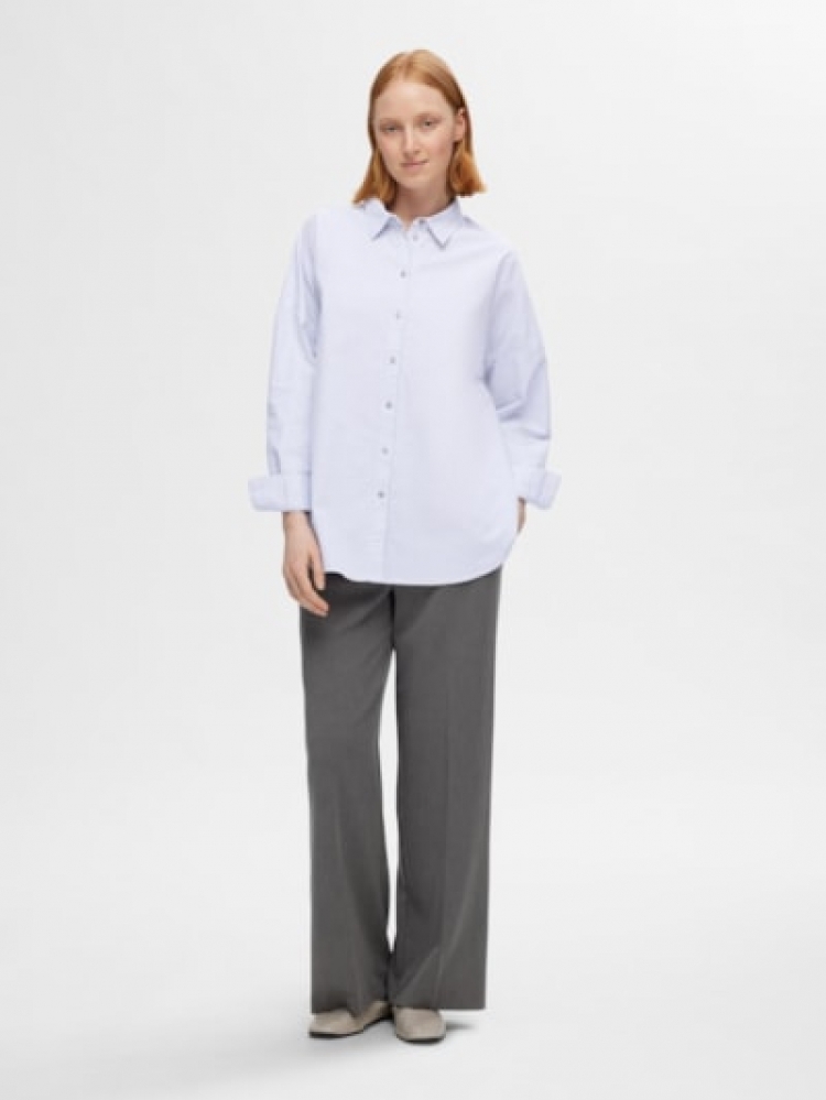 slfnova Ls oxford shirt noos bright white en