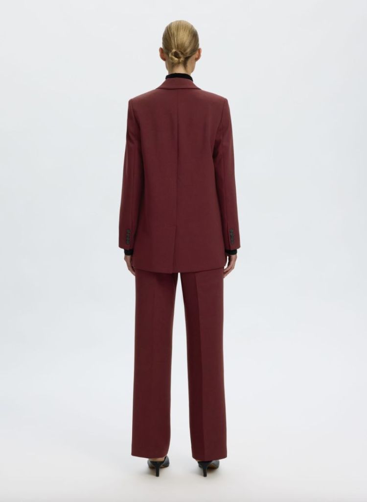 Slfrita mw wide pant Tawny port mela