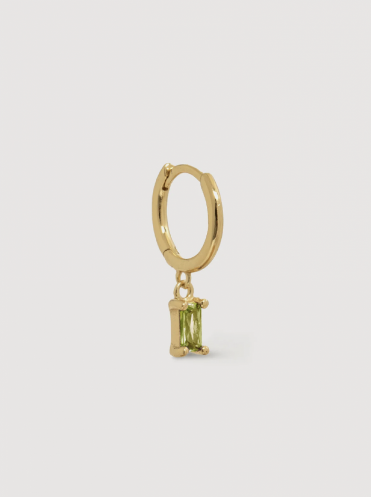 Oorbel Jeanne hanging bag. khaki gold