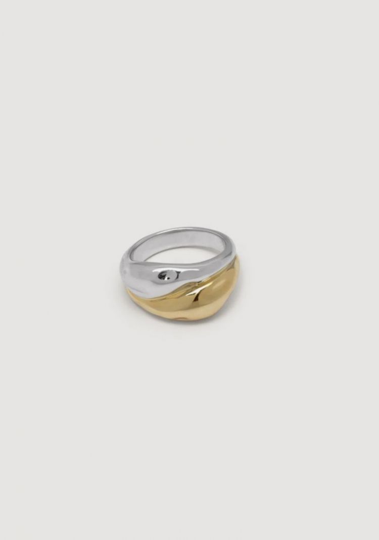 claire dome ring combi gold/silv