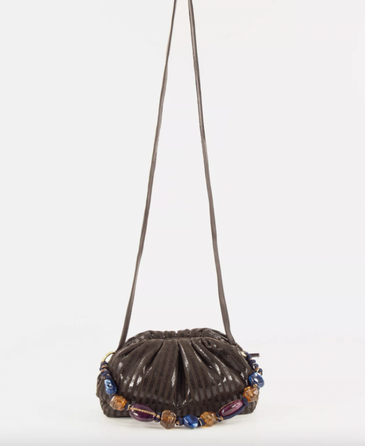 Luna Clutch bag Brown Stripes