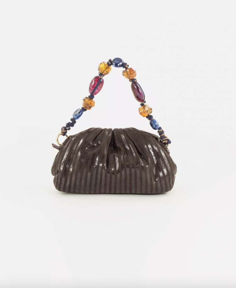 Luna Clutch bag Brown Stripes