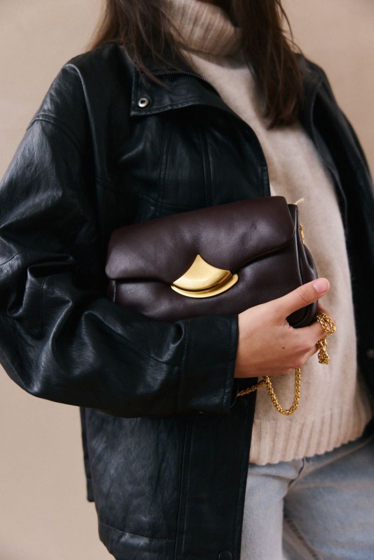 Diviluz puffy chain bag Browny