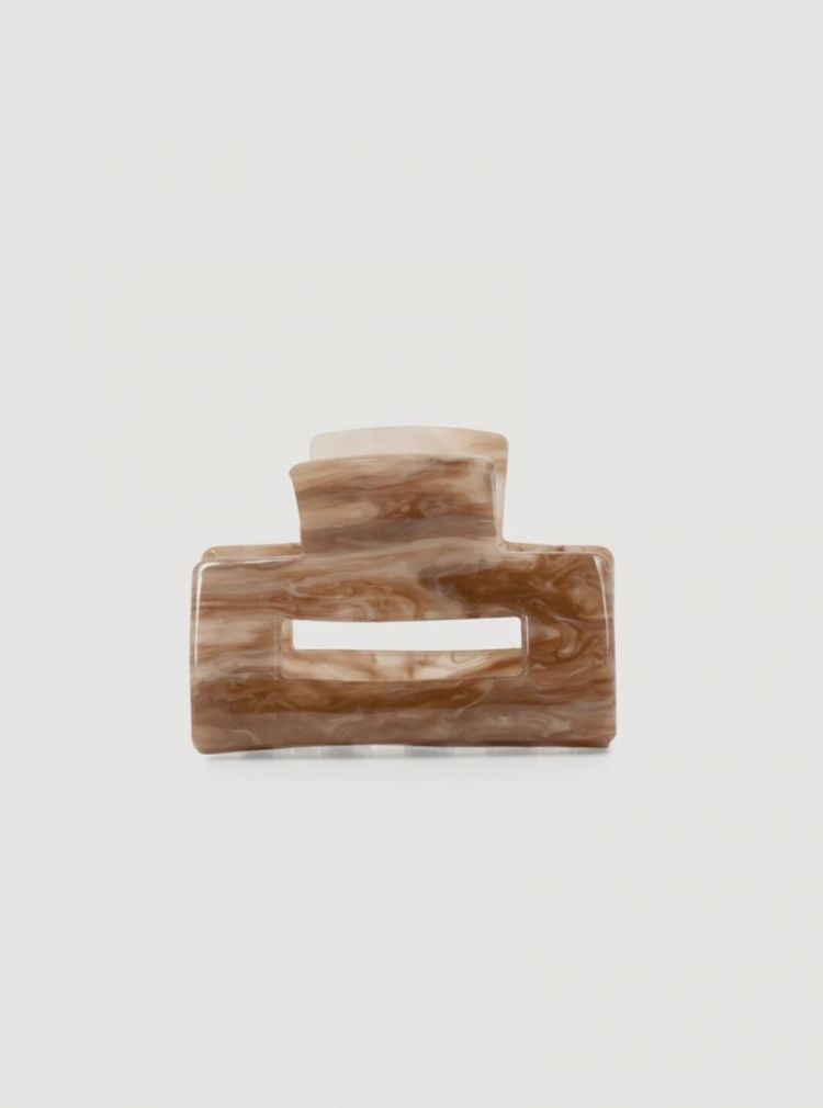 Haarclip Rectangle maat S Beige