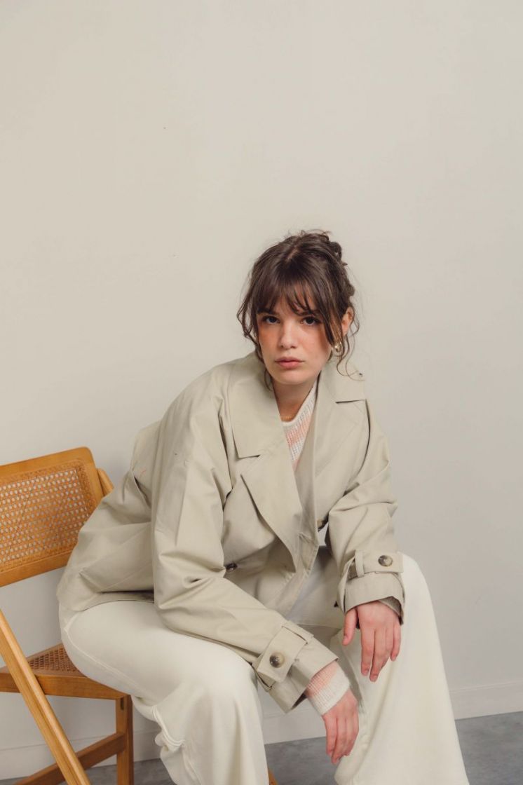 Slfcilo Short Trenchcoat Noos Island fossil