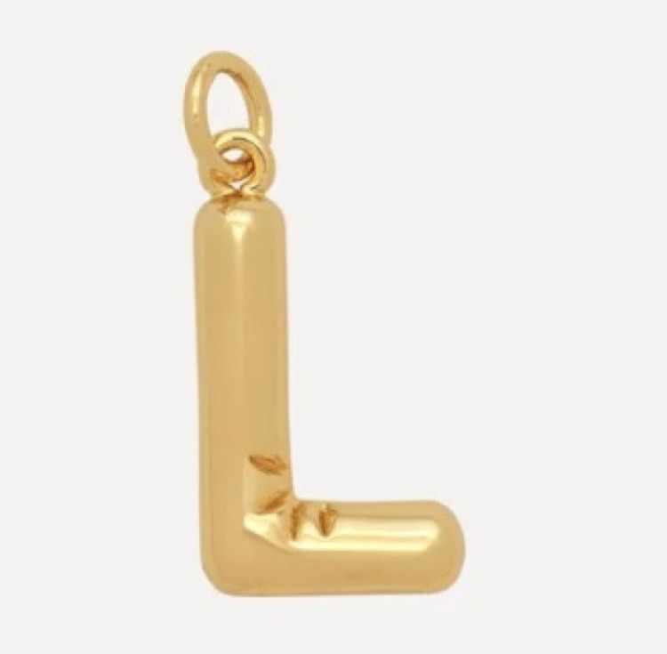 Hangertje balloon letter L gold