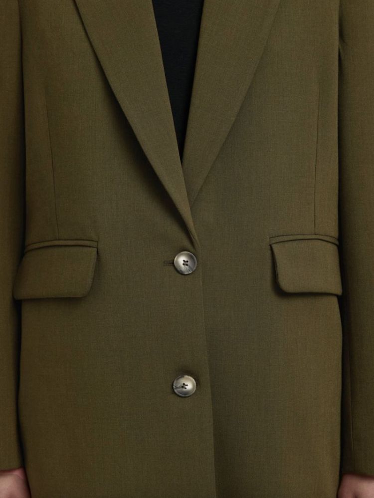 Slfrita LS relaxed blazer mel  Fir green