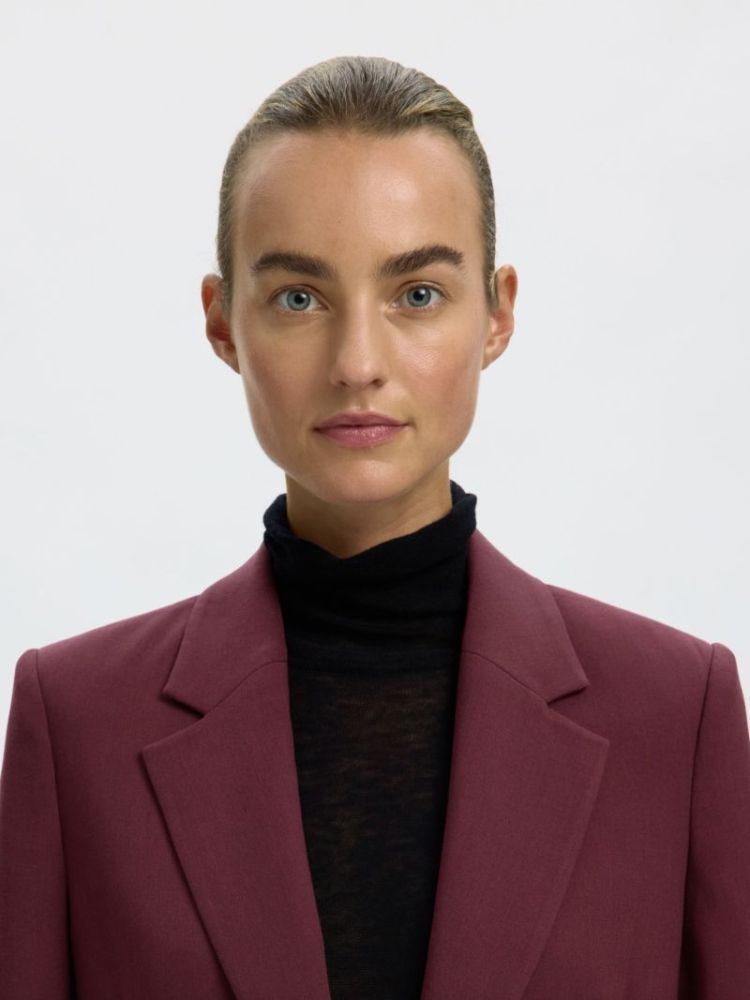 Slfrita LS relaxed blazer mel  Twany port mela