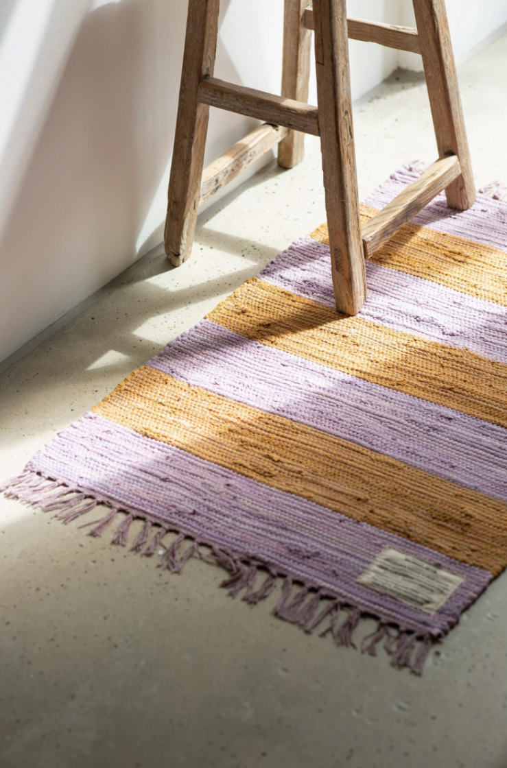 Chindi Rug 45x60 Lilac & golden