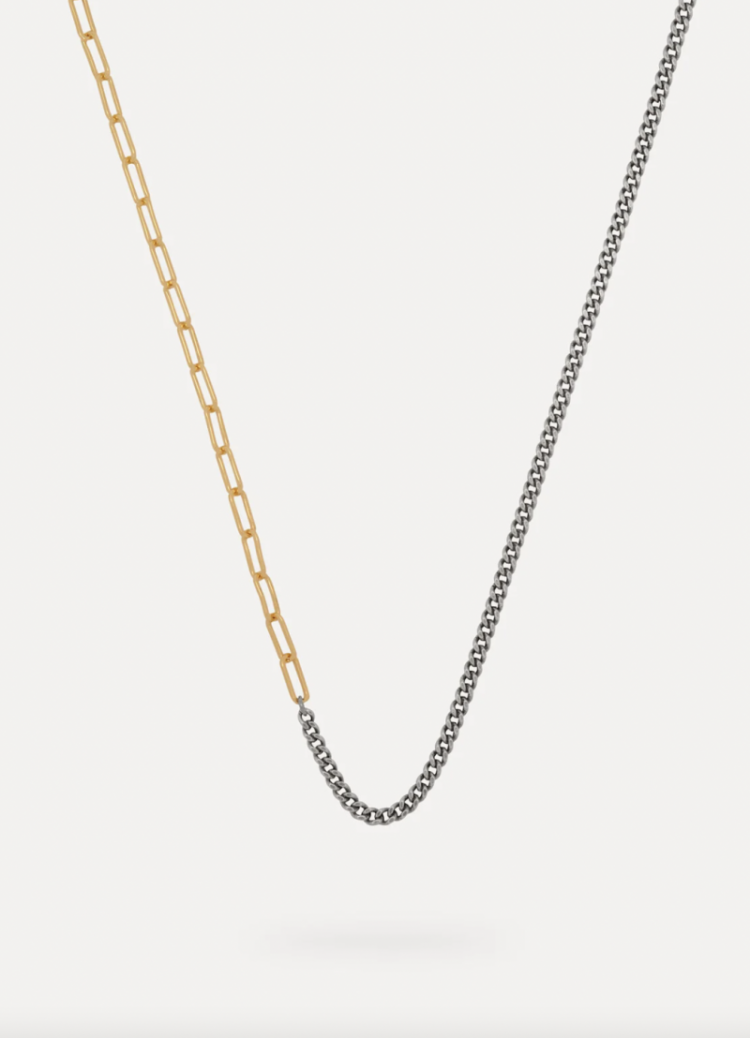 Rana Mixed Chain Necklace combi gold/silv