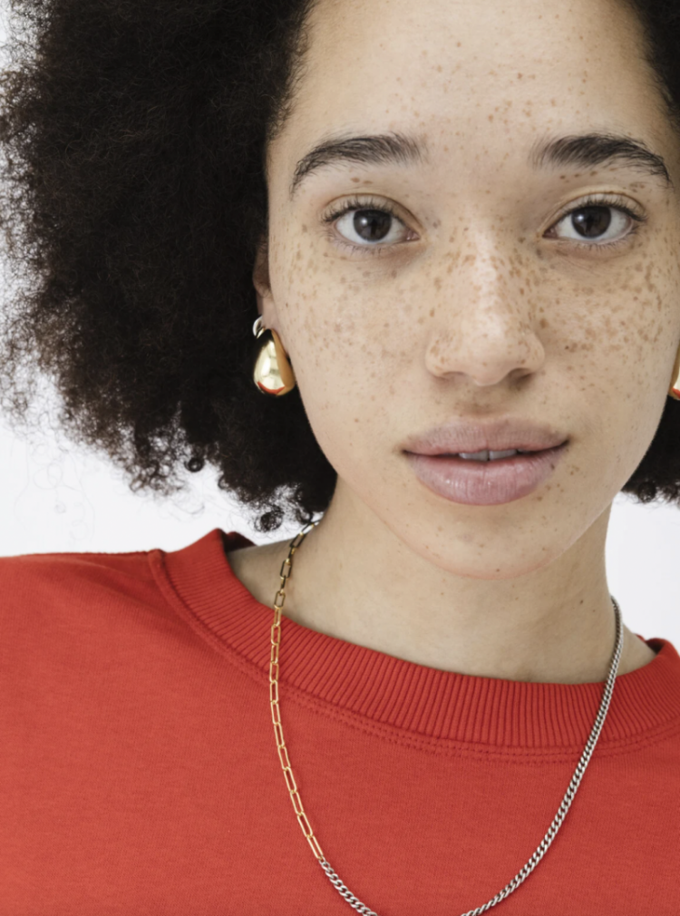 Rana Mixed Chain Necklace combi gold/silv