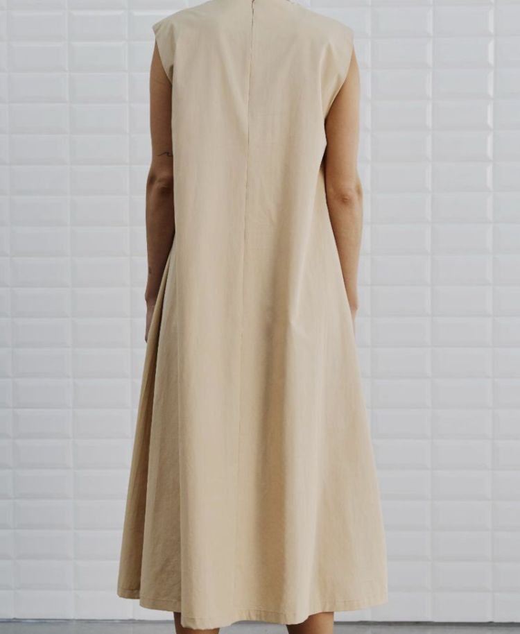 WblAgneta sl midi dress Beige yellow