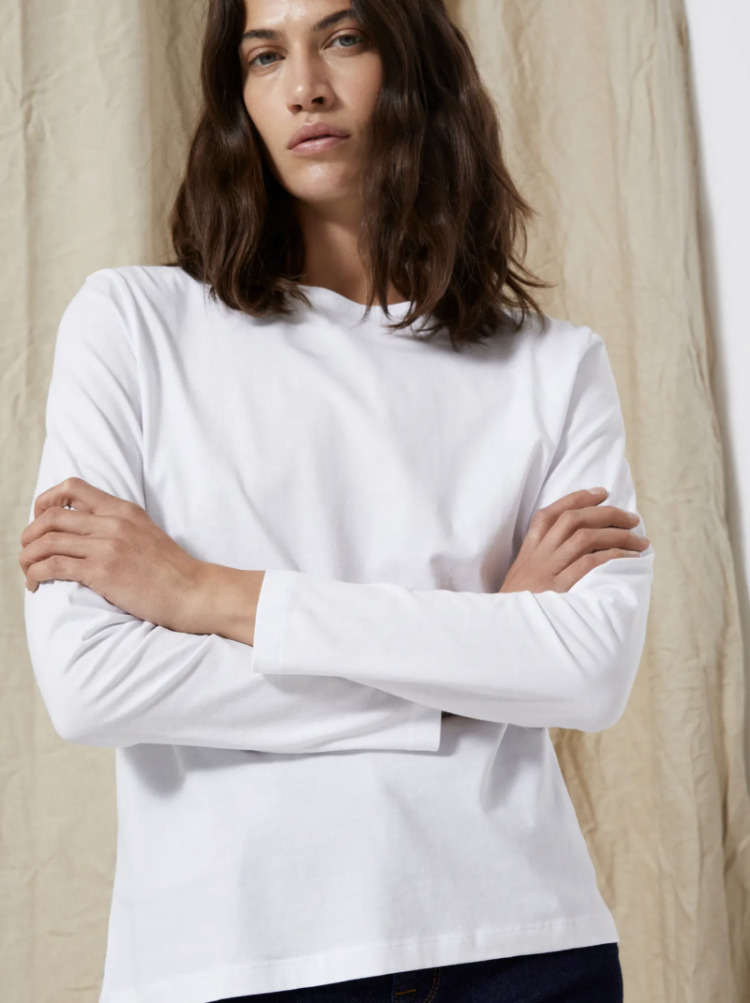 Slfessential ls O-neck tee  Bright White