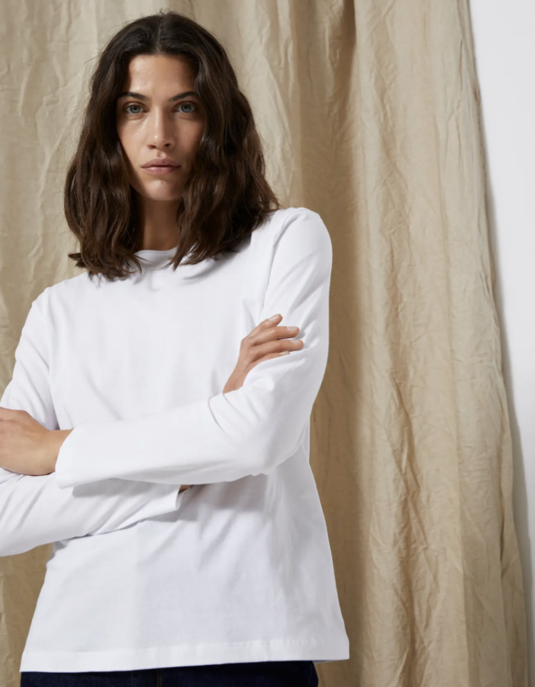 Slfessential ls O-neck tee  Bright White