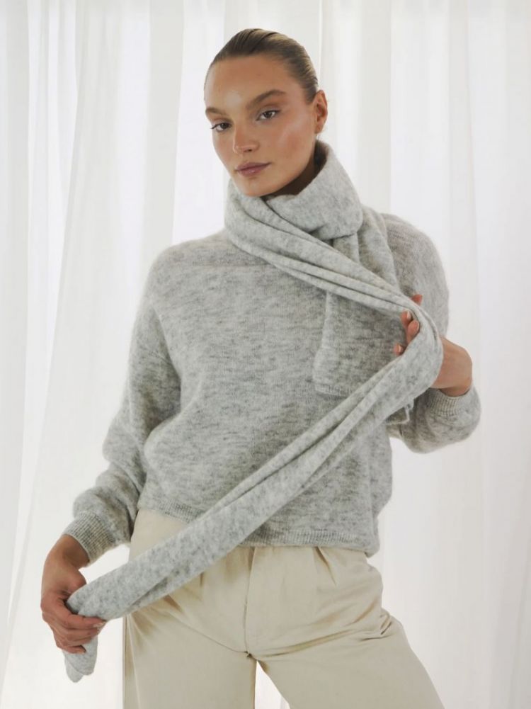 Ovray Scarf Mottled pearl g
