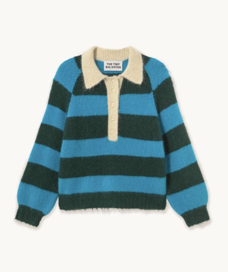 Frank striped Polo bottle gree / c