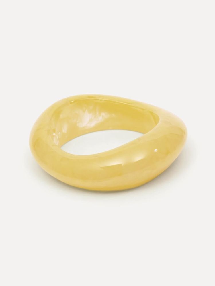 Resin bangle organic armband Yellow