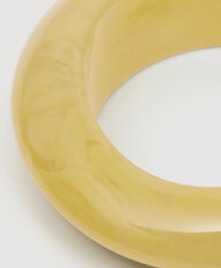 Resin bangle organic armband Yellow