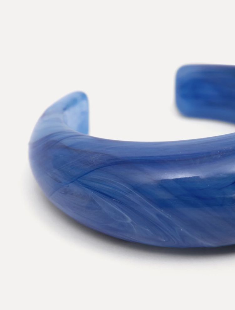 Resin bangle round armband Kobalt
