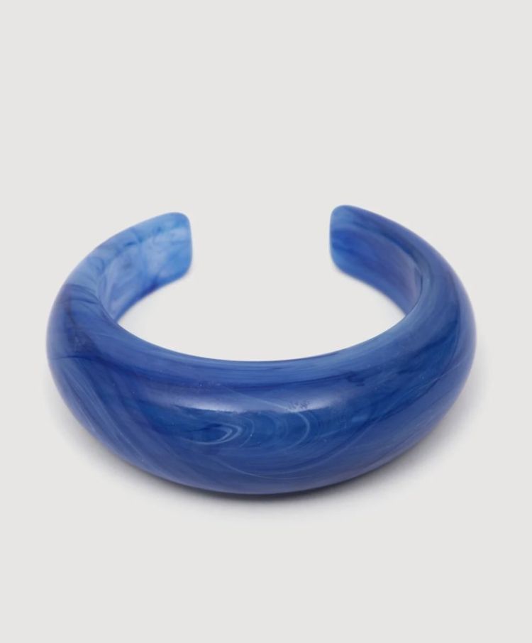 Resin bangle round armband Kobalt