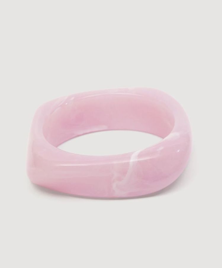 Resin bangle rectangle armband Pink