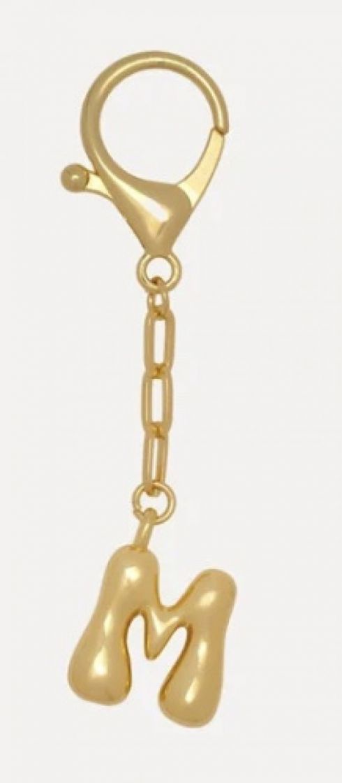 Sleutelhanger Balloon letter M Gold