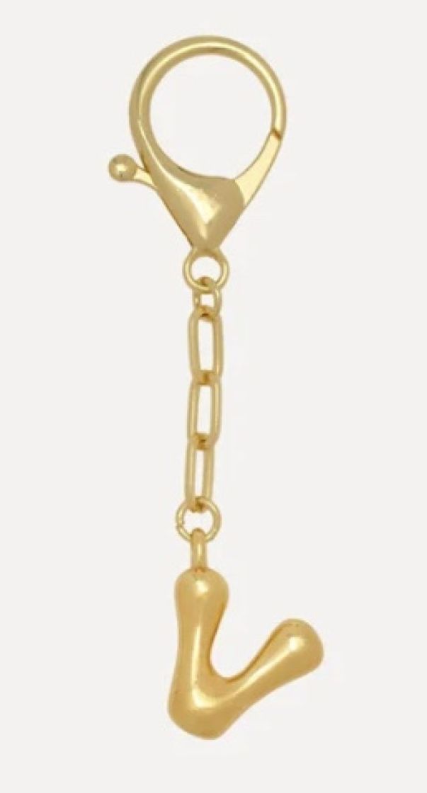 Sleutelhanger Balloon letter V Gold