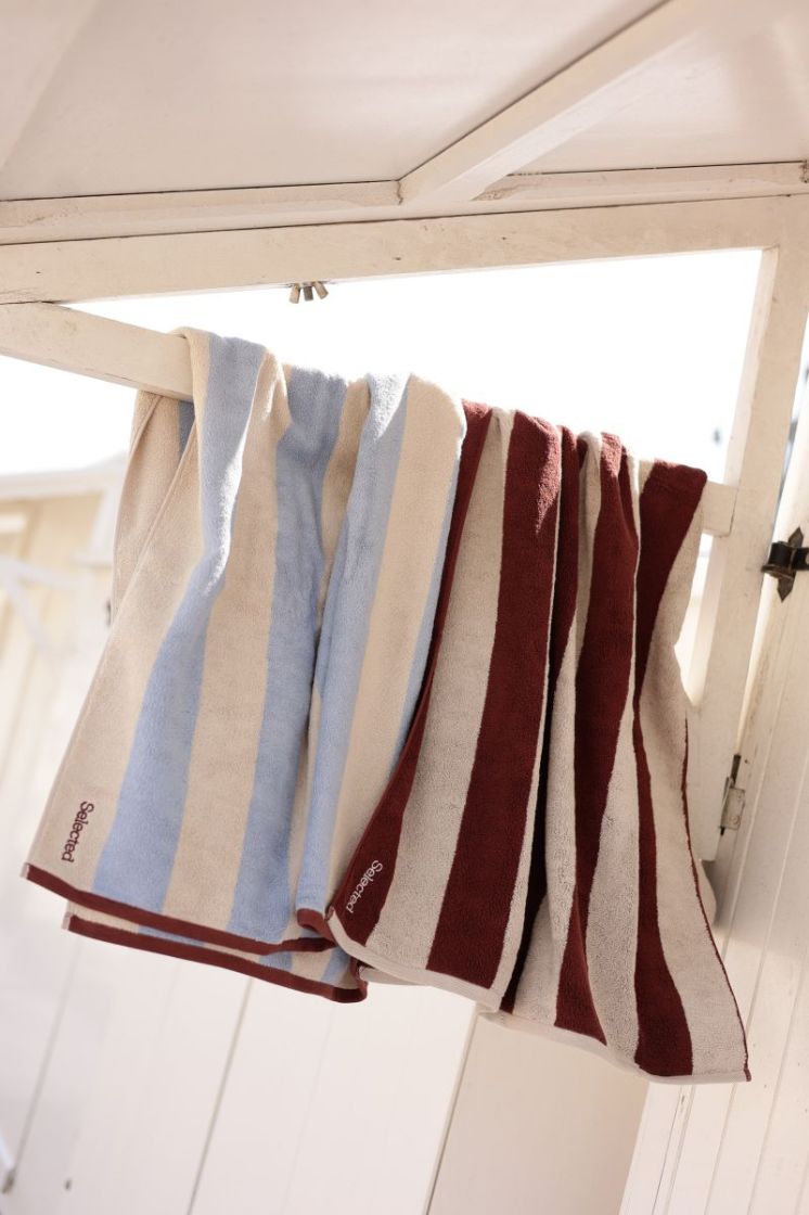 Slfgio towel  Birch STRIPES