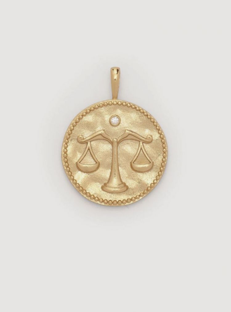 Hangertje zodiac weegschaal Gold