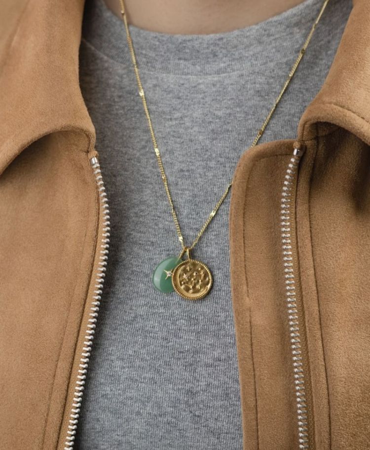 Charm necklace marine braids g gold