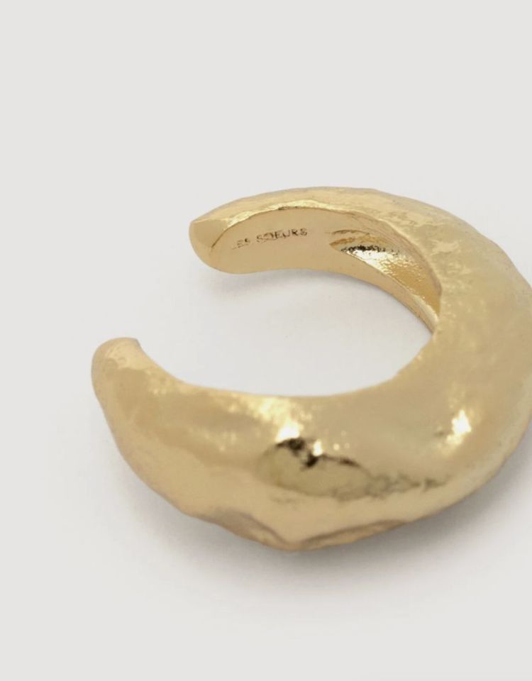 June hammered ear cuff single Gold