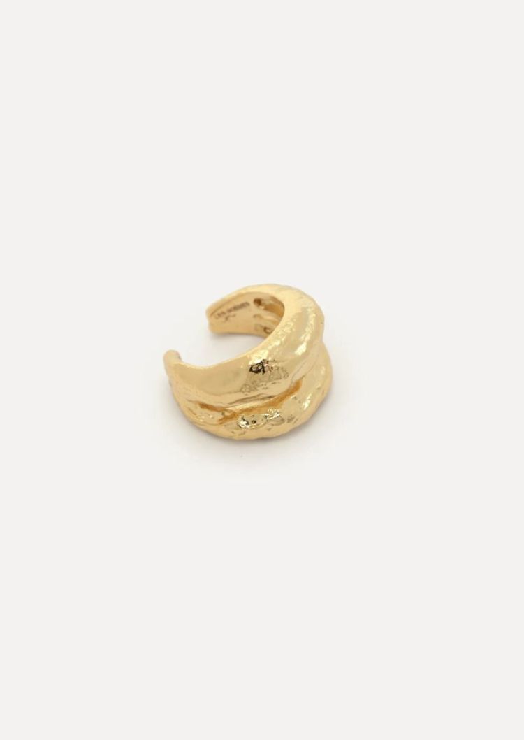 June hammered ear cuff double Gold