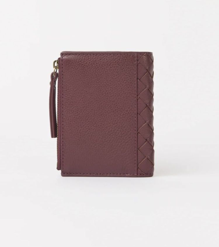Jamie Wallet Woven dark Cherry