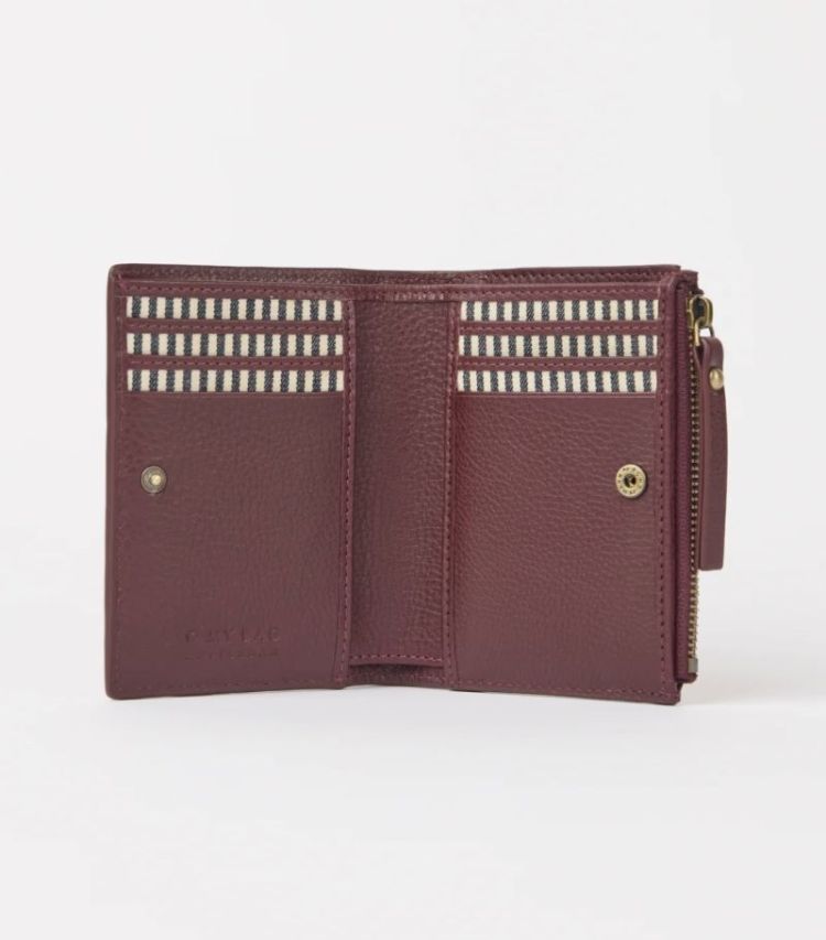 Jamie Wallet Woven dark Cherry