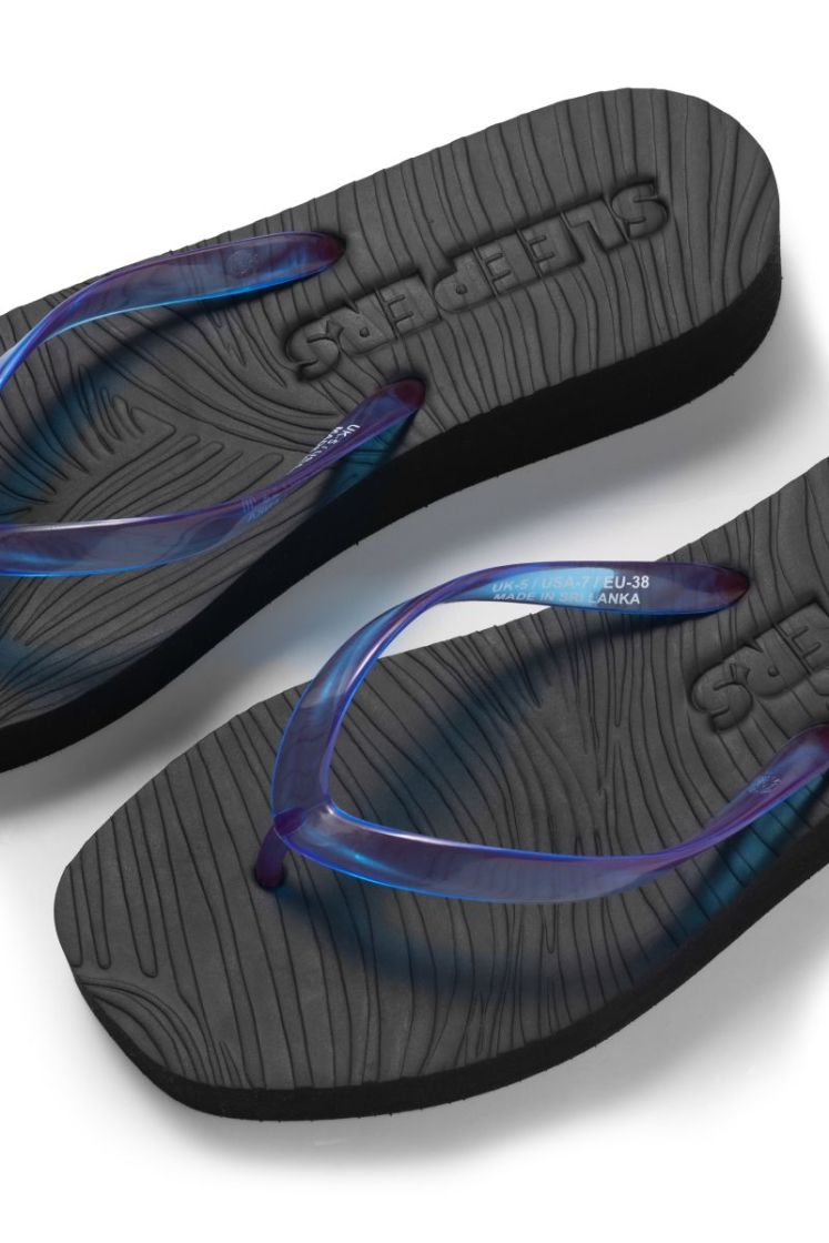 Slipper tapered Platform Black Luminous 