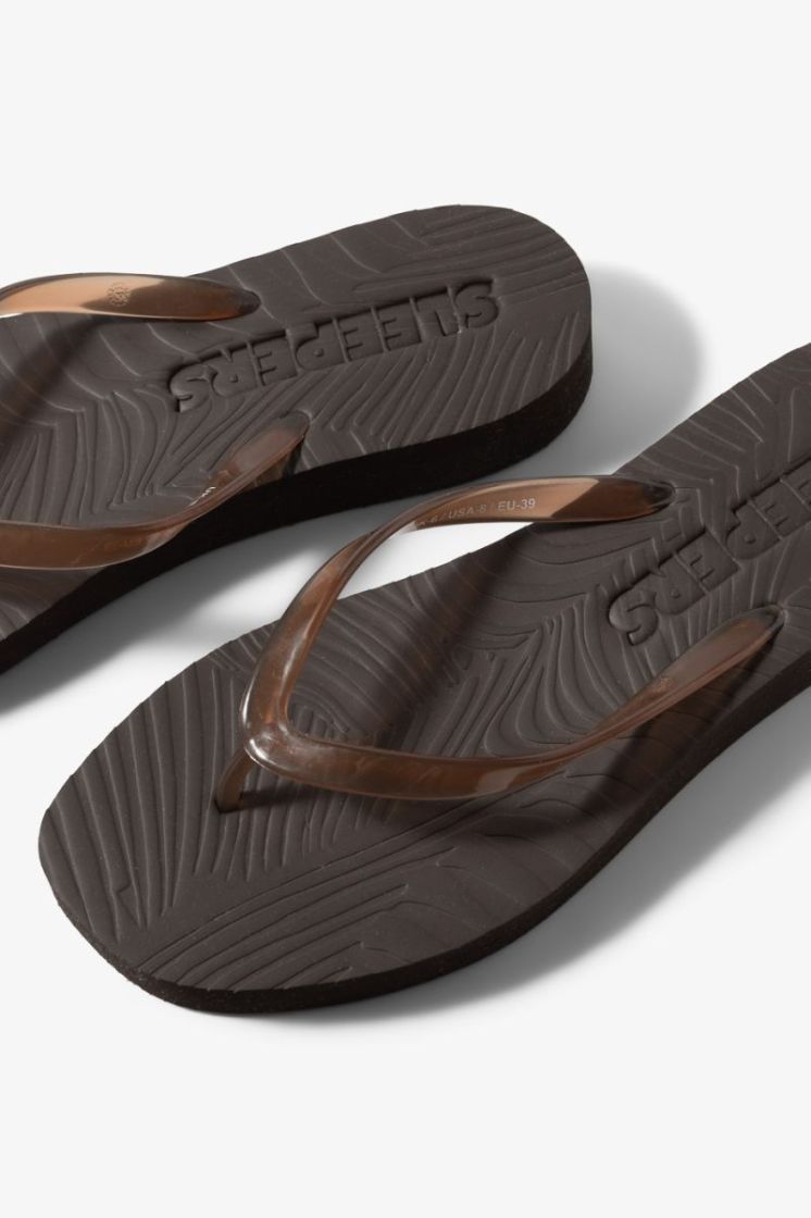 Slipper tapered Platform Brown Trans