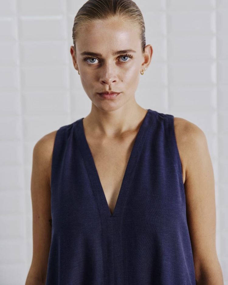 WBLIsolde SL Midi Dress Midnight Blue