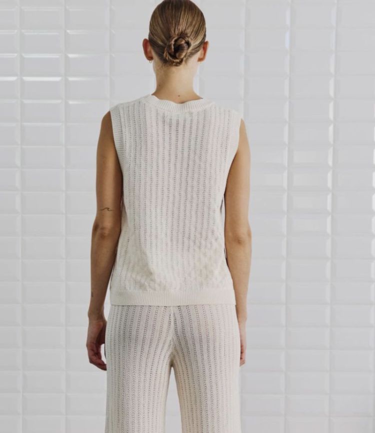 WBLFrigga knit SL top foam White