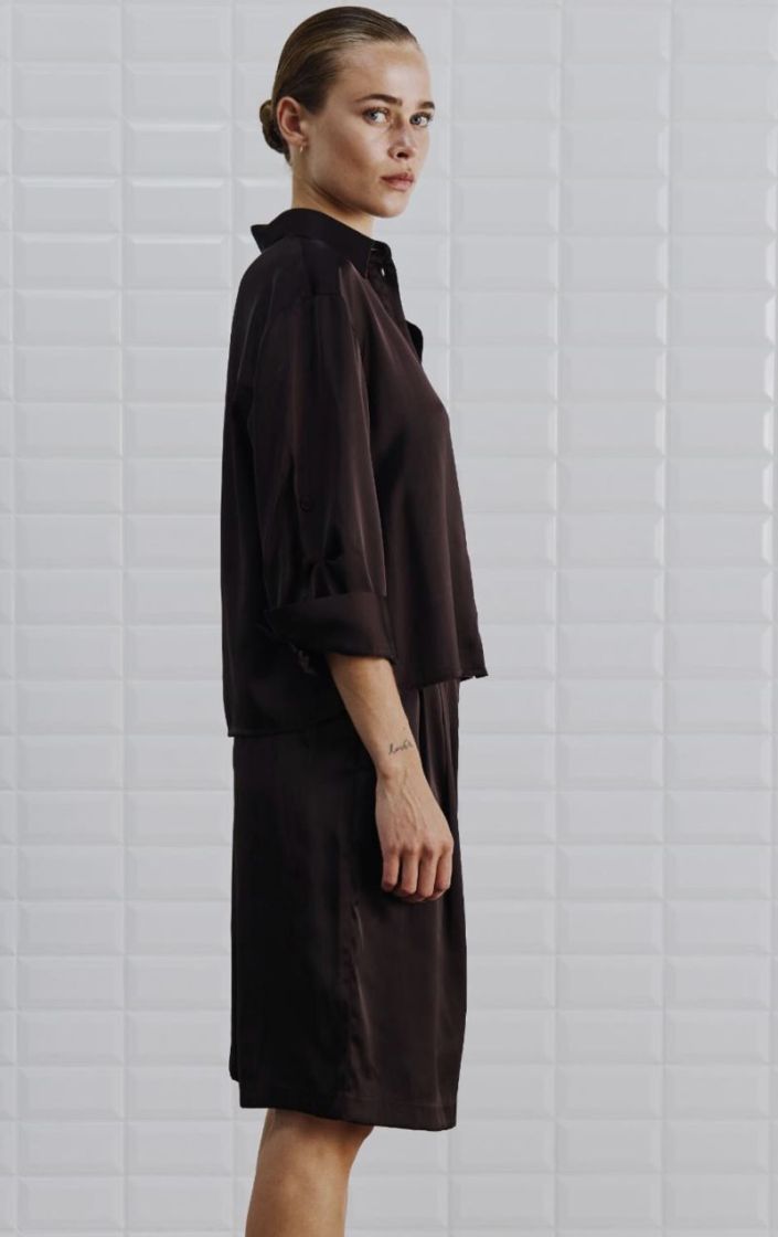 WBLPaddie Sateen Shirt Chocolate