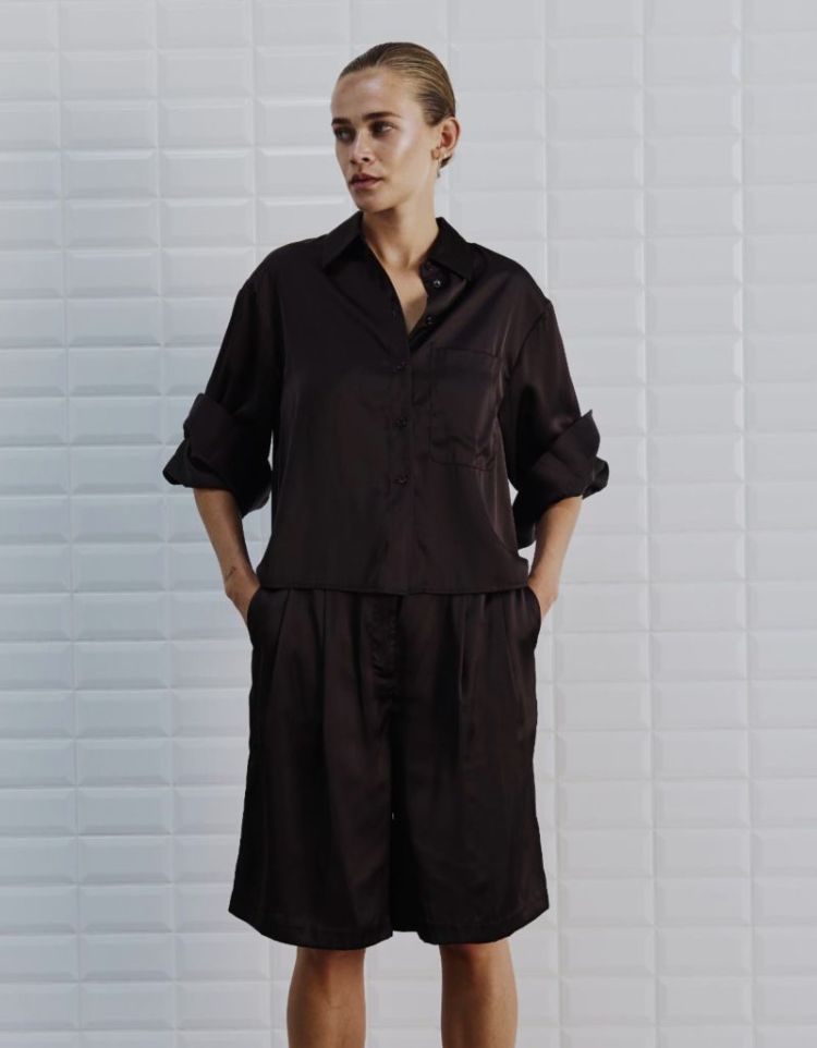 WBLPaddie Sateen Shirt Chocolate
