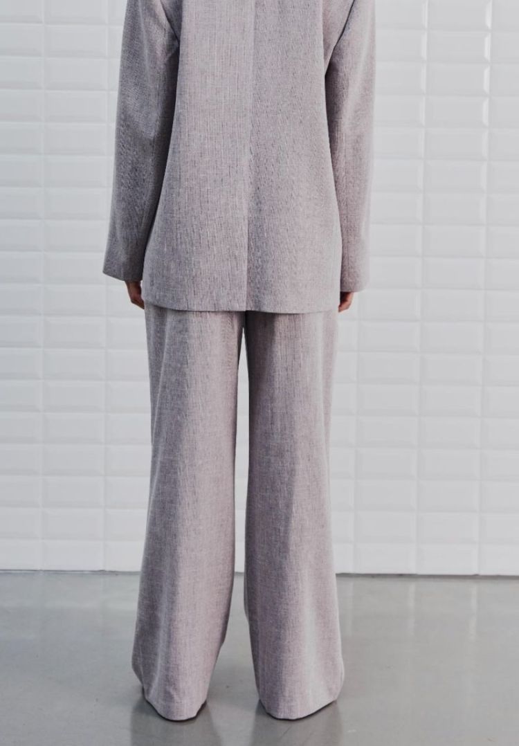 WBLTalia Tailore Pant Brown Nude text