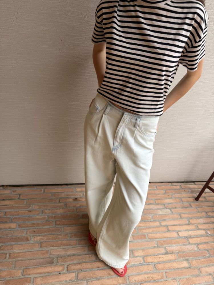 WBLAngelina Beach HW wide pant Beach Blue