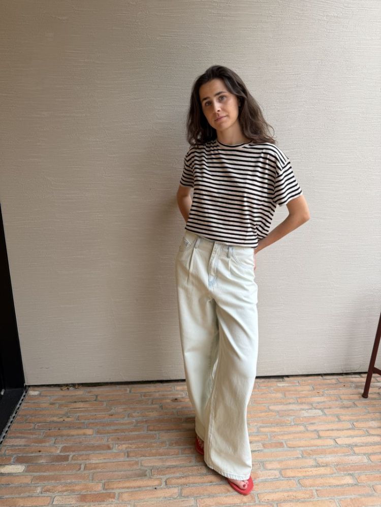 WBLAngelina Beach HW wide pant Beach Blue